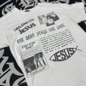 White I belong to Jesus Graphic Tee Shirt
